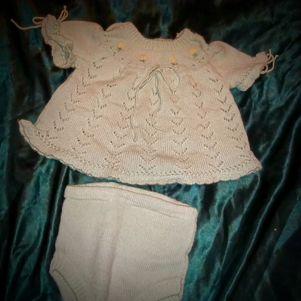 Vintage Green Sweater Set